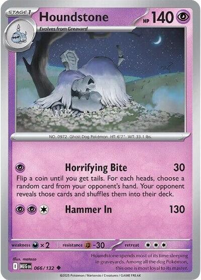 Houndstone - 066/132 (MEG) #066/132 Uncommon ME01: Mega Evolution Pokemon: 2025