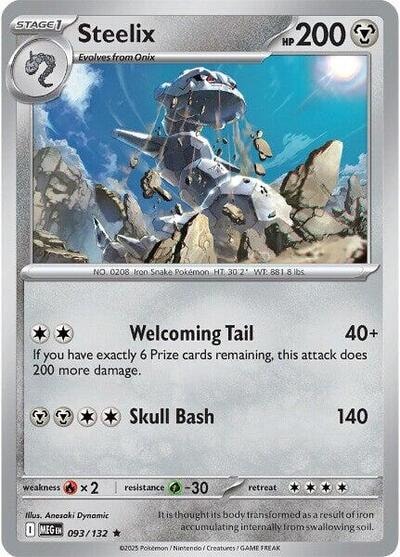 Steelix - 093/132 (MEG) #093/132 Rare ME01: Mega Evolution Pokemon: 2025