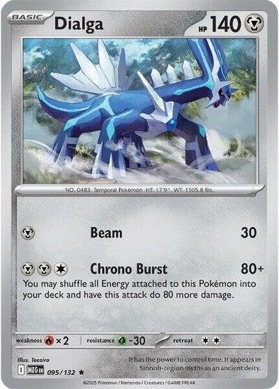 Dialga (MEG) #095/132 Rare (Holofoil Lightly Played) ME01: Mega Evolution Pokemon: 2025