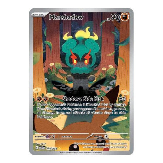 Marshadow - 146/132 (MEG) #146/132 Illustration Rare (Holofoil Near Mint) ME01: Mega Evolution Pokemon: 2025