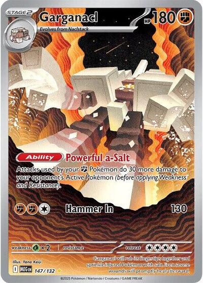 Garganacl 147 132 (MEG) #147/132 Illustration Rare (Holofoil Near Mint) ME01: Mega Evolution Pokemon: 2025