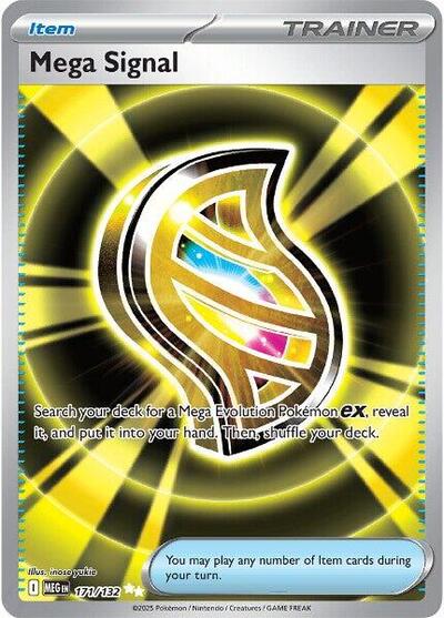 Mega Signal 171 132 (MEG) #171/132 Ultra Rare (Holofoil Near Mint) ME01: Mega Evolution Pokemon: 2025