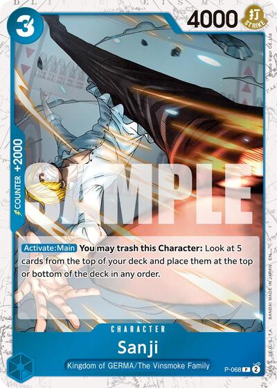 Sanji P 068 Pirate Foil (PRB-02) #P-068 PR (Foil Near Mint) Premium Booster -The Best- Vol. 2 One Piece Card Game: 2025