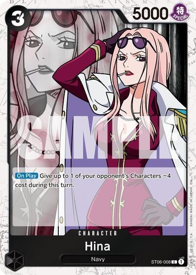 Hina (Pirate Foil) (PRB-02) #ST06-008 Common (Foil Near Mint) Premium Booster -The Best- Vol. 2 One Piece Card Game: 2025