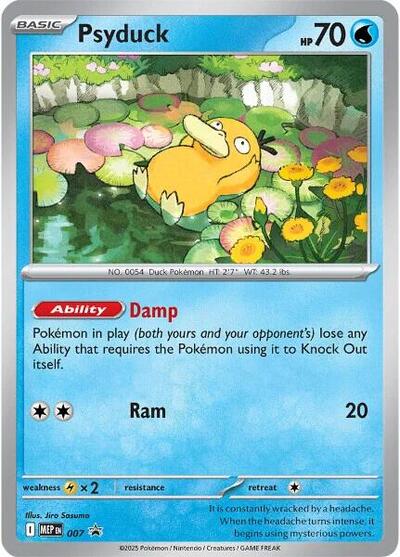 Psyduck - 007 (MEP) #007 Promo (Holofoil Near Mint) ME: Mega Evolution Promo Pokemon: 2025
