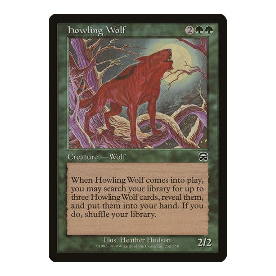 Howling Wolf (MMQ) #252 Common (Moderately Played) Mercadian Masques Magic: The Gathering: 1999