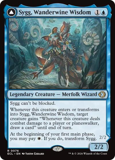 Sygg Wanderwine Wisdom (ECL) #76 Rare (Foil Lightly Played) Lorwyn Eclipsed Magic: The Gathering: 2026