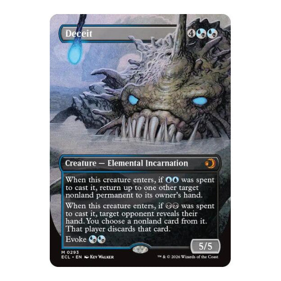 Deceit (Borderless) (ECL) #293 Mythic Rare (Near Mint) Lorwyn Eclipsed Magic: The Gathering: 2026