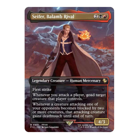 Seifer, Balamb Rival (Borderless) (FIC) #451 Rare (Lightly Played) Commander: FINAL FANTASY Magic: The Gathering: 2025