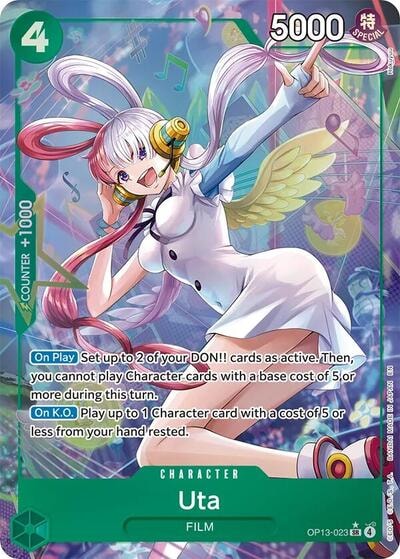 Uta (Alternate Art) (OP13) #OP13-023 Super Rare (Foil Near Mint) Carrying On His Will One Piece Card Game: 2025