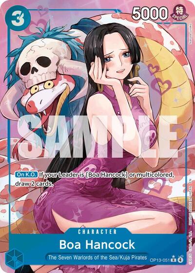 Boa Hancock (Alternate Art) (OP13) #OP13-051 Rare (Foil Near Mint) Carrying On His Will One Piece Card Game: 2025