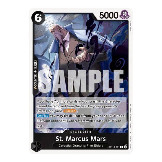 St. Marcus Mars (OP13) #OP13-091 Rare (Foil Near Mint) Carrying On His Will One Piece Card Game: 2025