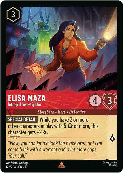 Elisa Maza - Intrepid Investigator (10) #122/204 Rare (Near Mint) Whispers in the Well Disney Lorcana: 2025