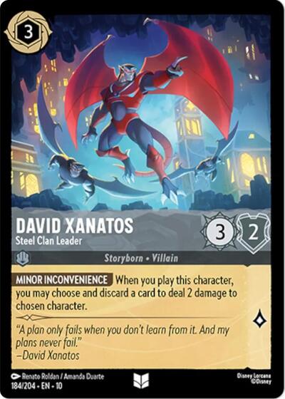 David Xanatos - Steel Clan Leader (10) #184/204 Uncommon (Near Mint) Whispers in the Well Disney Lorcana: 2025