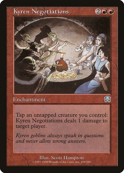 Kyren Negotiations (MMQ) #198 Uncommon (Lightly Played) Mercadian Masques Magic: The Gathering: 1999