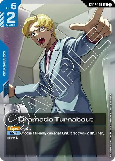 Dramatic Turnabout (GD02) #GD02-100 Rare (Holofoil Near Mint) Dual Impact Gundam Card Game: 2025