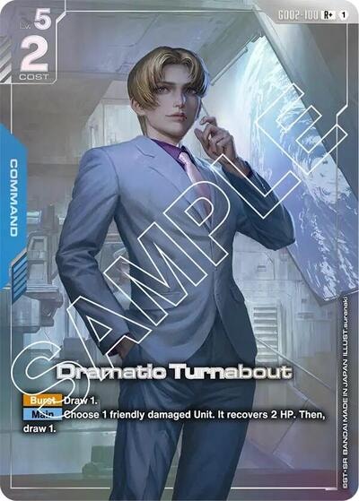 Dramatic Turnabout (R+) (GD02) #GD02-100 R+ (Holofoil Near Mint) Dual Impact Gundam Card Game: 2025