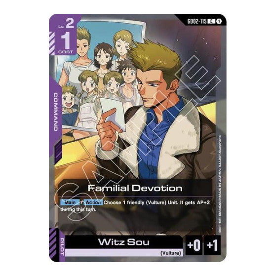 Familial Devotion (GD02) #GD02-115 Common (Lightly Played) Dual Impact Gundam Card Game: 2025