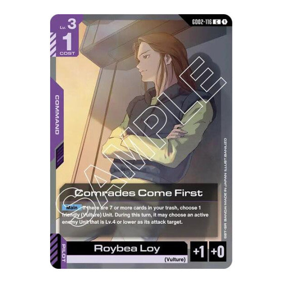 Comrades Come First (GD02) #GD02-116 Common (Lightly Played) Dual Impact Gundam Card Game: 2025