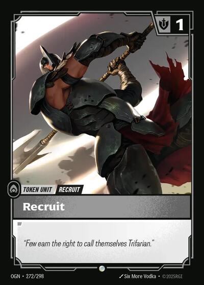 Recruit (272) // Buff (OGN) #272/298 Common (Near Mint) Origins Riftbound: League of Legends Trading Card Game: 2025