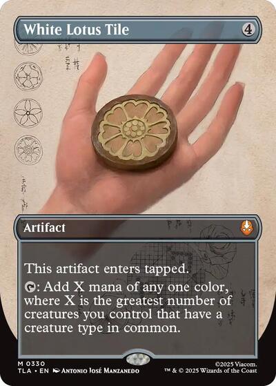 White Lotus Tile Borderless (TLA) #330 Mythic Rare (Foil Near Mint) Avatar: The Last Airbender Magic: The Gathering: 2025