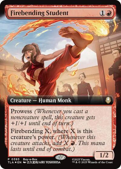 Firebending Student Extended Art (BABP) #393 Rare (Foil Near Mint) Buy-A-Box Promos Magic: The Gathering: 2009