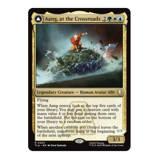 Aang, at the Crossroads (TLA) #203 Rare (Near Mint) Avatar: The Last Airbender Magic: The Gathering: 2025