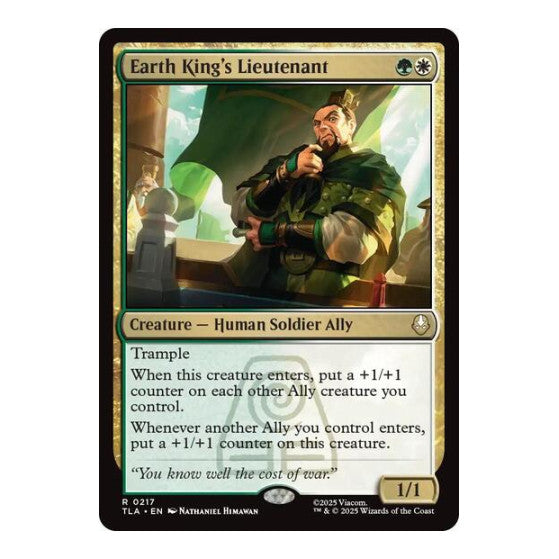 Earth King's Lieutenant (TLA) #217 Rare Avatar: The Last Airbender Magic: The Gathering: 2025