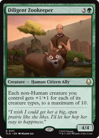 Diligent Zookeeper (TLA) #171 Rare Avatar: The Last Airbender Magic: The Gathering: 2025