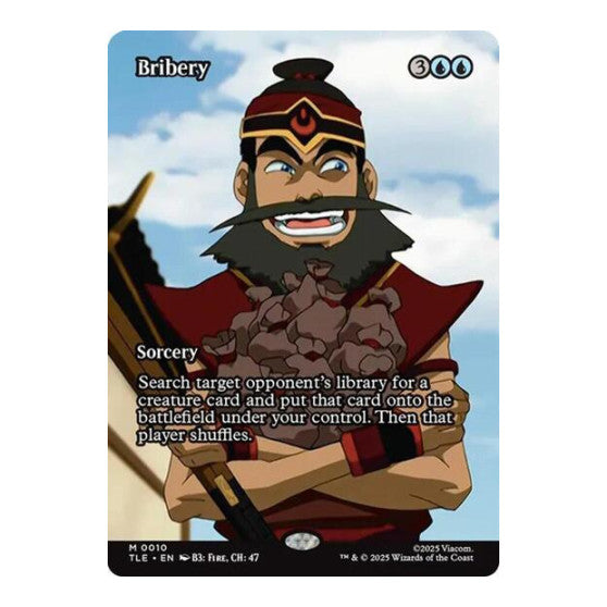 Bribery (Borderless) (TLE) #10 Mythic Rare (Near Mint) Avatar: The Last Airbender: Eternal-Legal Magic: The Gathering: 2025
