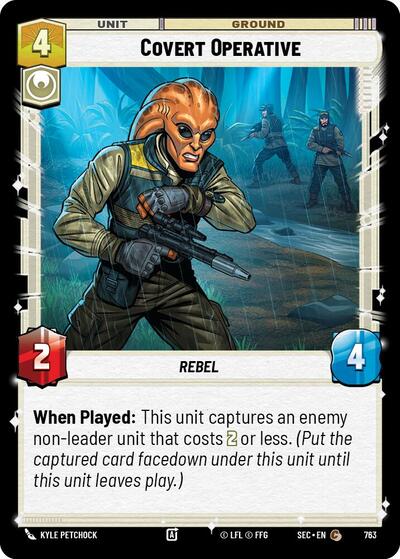 Covert Operative (Foil) (SEC) #763 Common (Foil Near Mint) Secrets of Power Star Wars: Unlimited: 2025