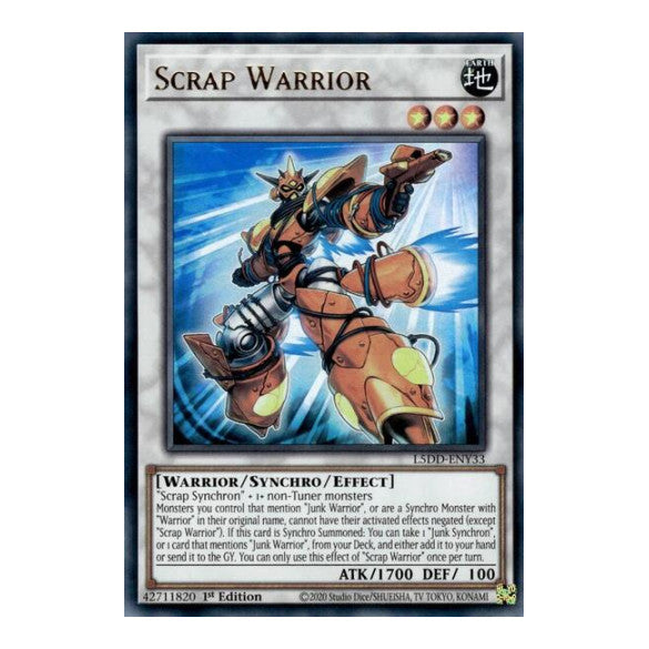 Scrap Warrior (L5DD) #L5DD-ENY33 Ultra Rare (1st Edition Near Mint) Legendary 5D's Decks YuGiOh: 2025