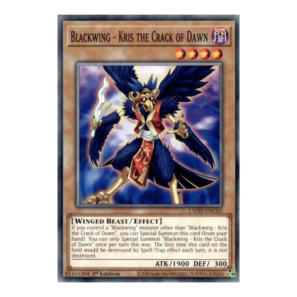 Blackwing - Kris the Crack of Dawn (L5DD) #L5DD-ENC05 Common / Short Print (1st Edition Lightly Played) Legendary 5D's Decks YuGiOh: 2025