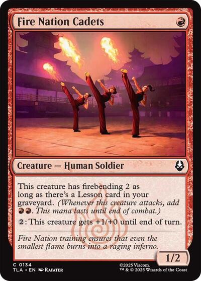Fire Nation Cadets (TLA) #134 Common Avatar: The Last Airbender Magic: The Gathering: 2025