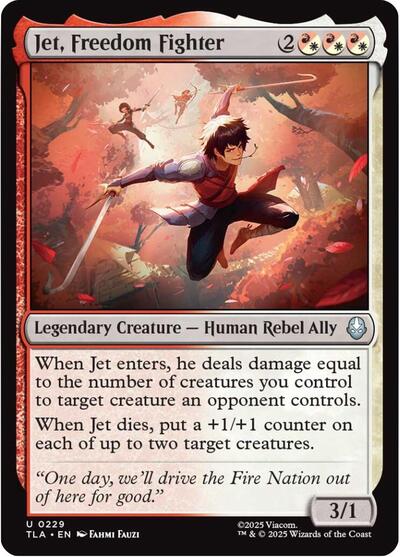 Jet Freedom Fighter (TLA) #229 Uncommon Avatar: The Last Airbender Magic: The Gathering: 2025