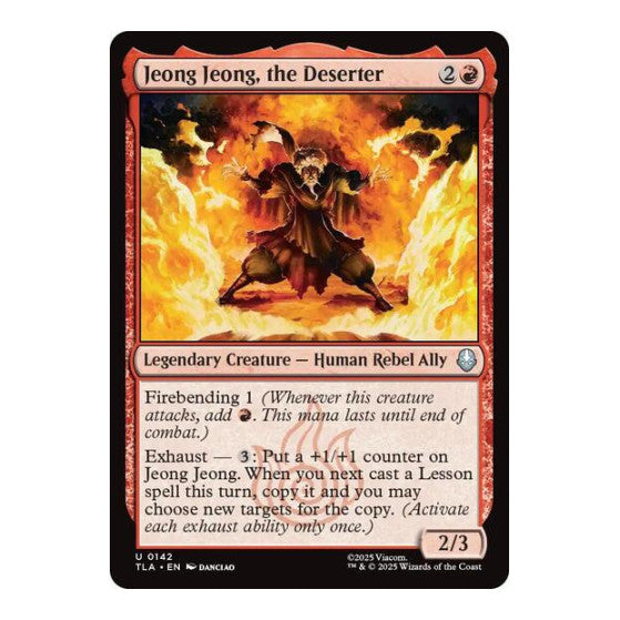 Jeong Jeong, the Deserter (TLA) #142 Uncommon Avatar: The Last Airbender Magic: The Gathering: 2025