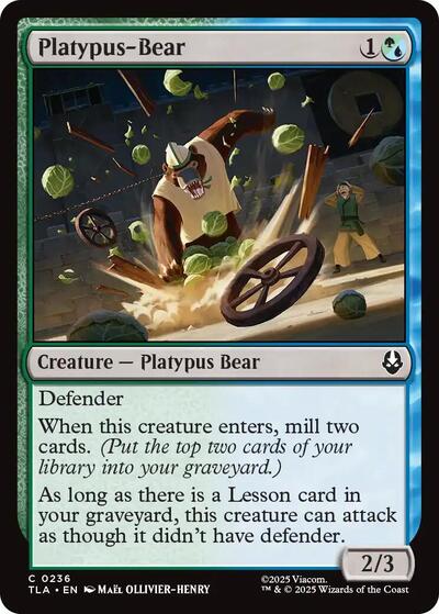 Platypus Bear (TLA) #236 Common Avatar: The Last Airbender Magic: The Gathering: 2025