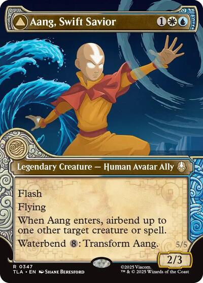 Aang Swift Savior Showcase (TLA) #347 Rare (Near Mint) Avatar: The Last Airbender Magic: The Gathering: 2025