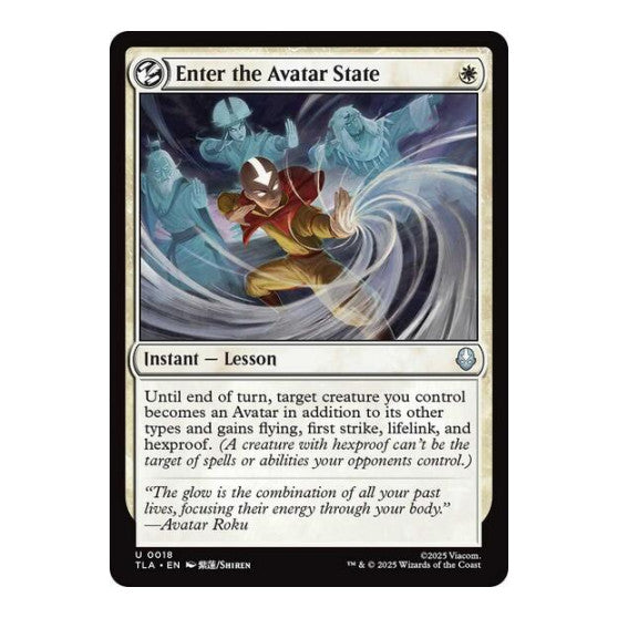 Enter the Avatar State (TLA) #18 Uncommon Avatar: The Last Airbender Magic: The Gathering: 2025