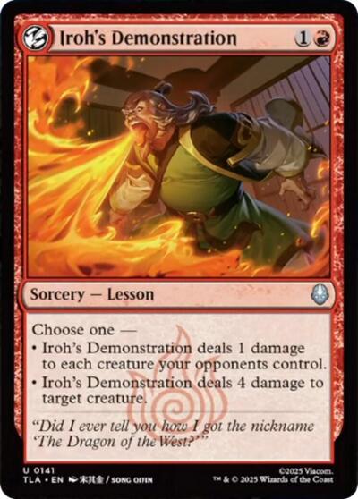 Irohs Demonstration (TLA) #141 Uncommon Avatar: The Last Airbender Magic: The Gathering: 2025