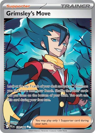 Grimsleys Move 120 094 (PFL) #120/094 Ultra Rare (Holofoil Near Mint) ME02: Phantasmal Flames Pokemon: 2025