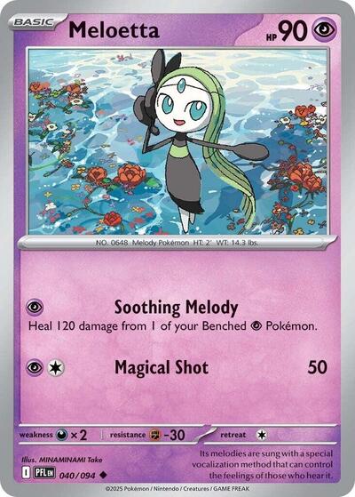 Meloetta (PFL) #040/094 Uncommon (Near Mint) ME02: Phantasmal Flames Pokemon: 2025
