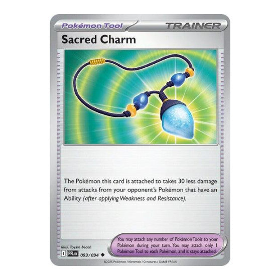 Sacred Charm - 093/094 (PFL) #093/094 Uncommon (Moderately Played) ME02: Phantasmal Flames Pokemon: 2025