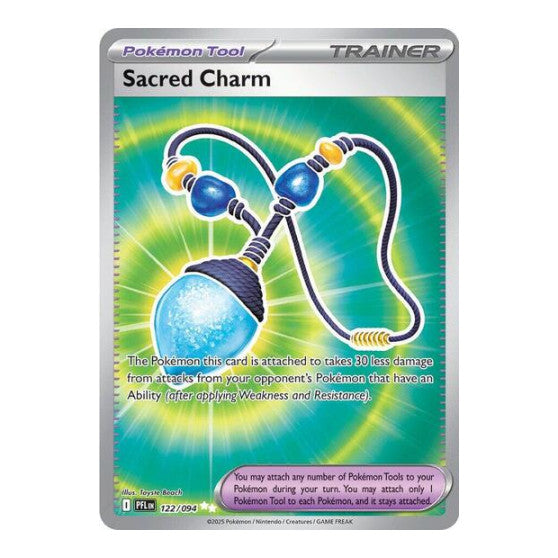 Sacred Charm - 122/094 (PFL) #122/094 Ultra Rare (Holofoil Near Mint) ME02: Phantasmal Flames Pokemon: 2025