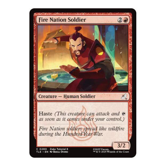 Fire Nation Soldier (0280) (TLE) #280 Common (Lightly Played) Avatar: The Last Airbender: Eternal-Legal Magic: The Gathering: 2025