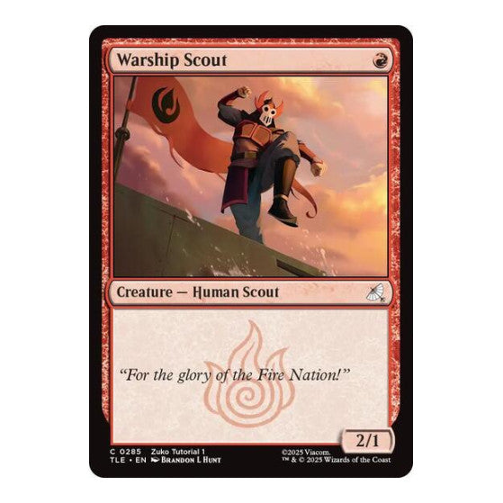 Warship Scout (0285) (TLE) #285 Common (Lightly Played) Avatar: The Last Airbender: Eternal-Legal Magic: The Gathering: 2025