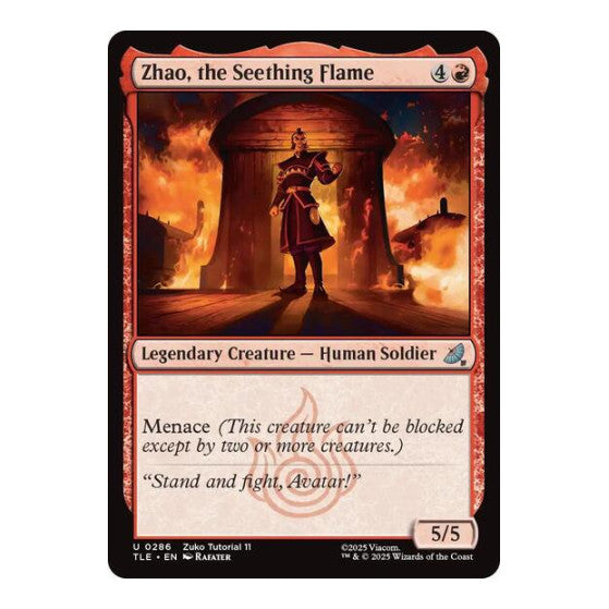 Zhao, the Seething Flame (0286) (TLE) #286 Uncommon (Lightly Played) Avatar: The Last Airbender: Eternal-Legal Magic: The Gathering: 2025