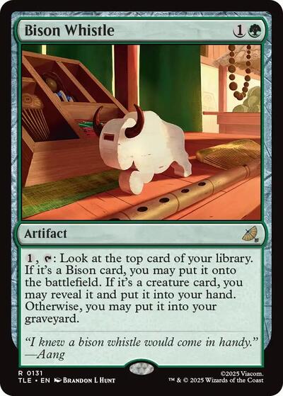 Bison Whistle (TLE) #131 Rare (Near Mint) Avatar: The Last Airbender: Eternal-Legal Magic: The Gathering: 2025