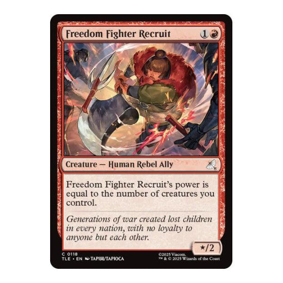 Freedom Fighter Recruit (TLE) #118 Common Avatar: The Last Airbender: Eternal-Legal Magic: The Gathering: 2025