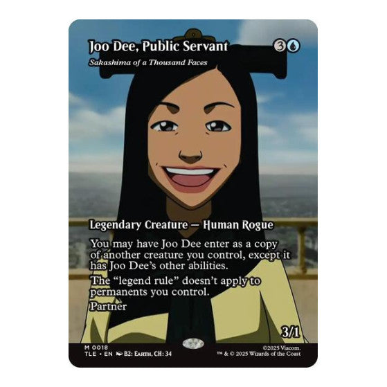 Joo Dee, Public Servant - Sakashima of a Thousand Faces (Borderless) (TLE) #18 Mythic Rare (Near Mint) Avatar: The Last Airbender: Eternal-Legal Magic: The Gathering: 2025